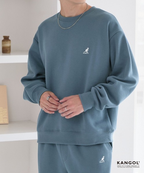 KANGOL/カンゴール 別注 ロゴ ワンポイント刺繍 オーバーサイズスウェットプルオーバー＆スウェットパンツ