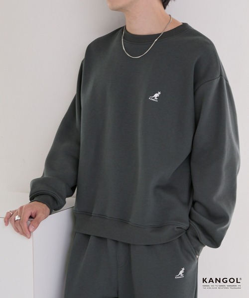 KANGOL/カンゴール 別注 ロゴ ワンポイント刺繍 オーバーサイズスウェットプルオーバー＆スウェットパンツ