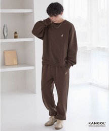 KANGOL（カンゴール）の「KANGOL/カンゴール 別注 ロゴ ワンポイント刺繍 オーバーサイズスウェットプルオーバー＆スウェットパンツ（ルームウェア/パジャマ）」