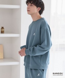 KANGOL（カンゴール）の「KANGOL/カンゴール 別注 ロゴ ワンポイント刺繍 オーバーサイズスウェットプルオーバー＆スウェットパンツ（ルームウェア/パジャマ）」