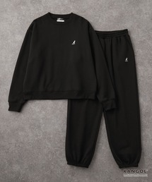 KANGOL（カンゴール）の「KANGOL/カンゴール 別注 ロゴ ワンポイント刺繍 オーバーサイズスウェットプルオーバー＆スウェットパンツ（ルームウェア/パジャマ）」