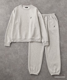 KANGOL（カンゴール）の「KANGOL/カンゴール 別注 ロゴ ワンポイント刺繍 オーバーサイズスウェットプルオーバー＆スウェットパンツ（ルームウェア/パジャマ）」