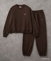 KANGOL（カンゴール）の「KANGOL/カンゴール 別注 ロゴ ワンポイント刺繍 オーバーサイズスウェットプルオーバー＆スウェットパンツ（ルームウェア/パジャマ）」