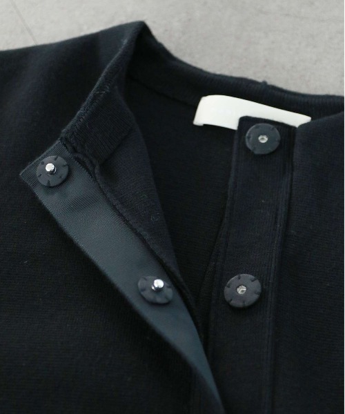 Marilyn Moon（マリリンムーン）の「spiral taffeta raffle knit jacket（その他アウター・レディース・ブラック/ネイビー・FREE）」の7枚目の写真