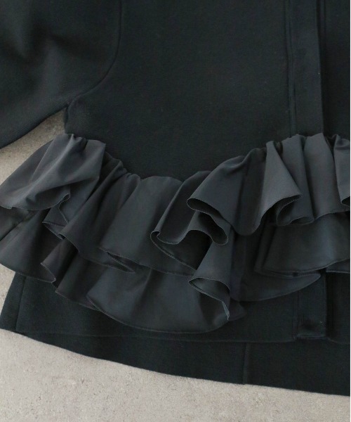 Marilyn Moon（マリリンムーン）の「spiral taffeta raffle knit jacket（その他アウター・レディース・ブラック/ネイビー・FREE）」の6枚目の写真