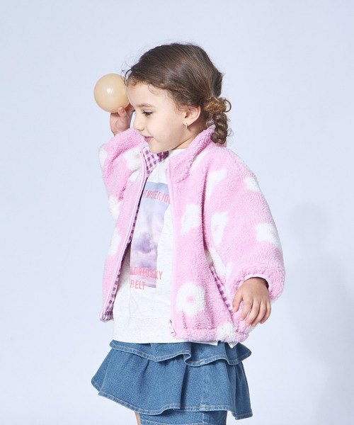 pairmanon（ペアマノン）の「【エアサーマル】ガールズ  総柄 リバーシブル ボアブルゾン（ブルゾン・キッズ・ピンク系その他/イエロー系その他/ベージュ/ピンク・XS/S/M/L）」の11枚目の写真