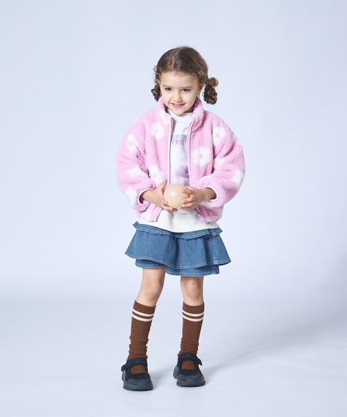 pairmanon（ペアマノン）の「【エアサーマル】ガールズ  総柄 リバーシブル ボアブルゾン（ブルゾン・キッズ・ピンク系その他/イエロー系その他/ベージュ/ピンク・XS/S/M/L）」の12枚目の写真