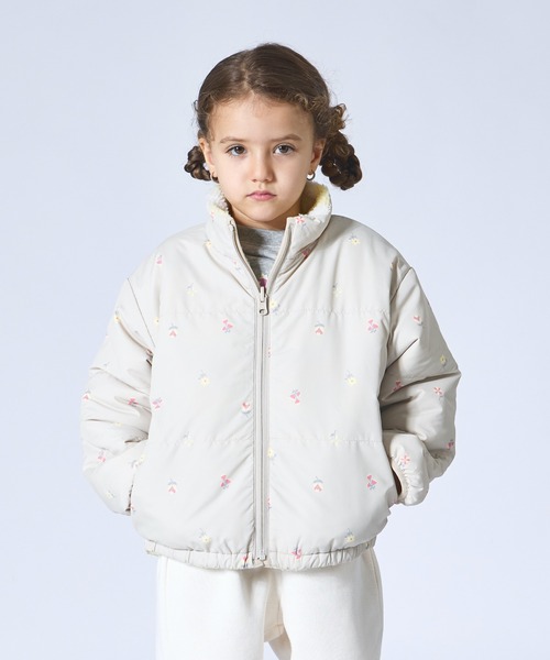 pairmanon（ペアマノン）の「【エアサーマル】ガールズ  総柄 リバーシブル ボアブルゾン（ブルゾン・キッズ・ピンク系その他/イエロー系その他/ベージュ/ピンク・XS/S/M/L）」の8枚目の写真