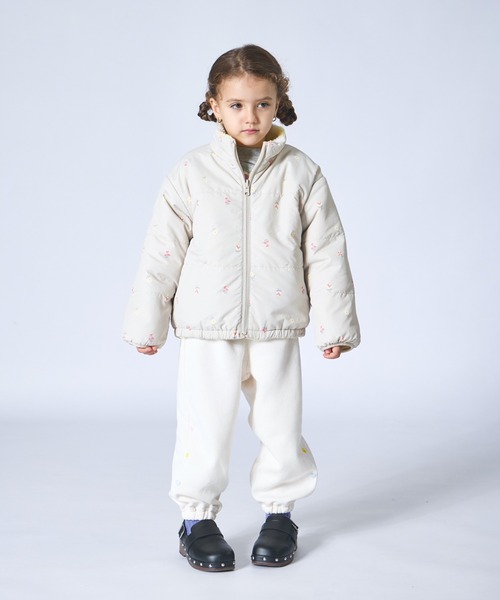 pairmanon（ペアマノン）の「【エアサーマル】ガールズ  総柄 リバーシブル ボアブルゾン（ブルゾン・キッズ・ピンク系その他/イエロー系その他/ベージュ/ピンク・XS/S/M/L）」の9枚目の写真