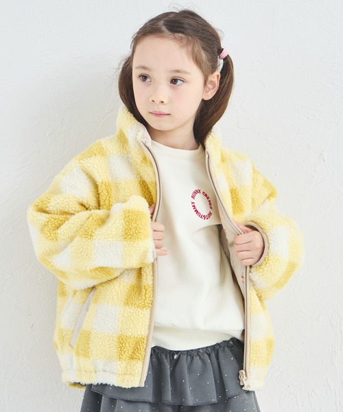 pairmanon（ペアマノン）の「【エアサーマル】ガールズ  総柄 リバーシブル ボアブルゾン（ブルゾン・キッズ・ピンク系その他/イエロー系その他/ベージュ/ピンク・XS/S/M/L）」の21枚目の写真