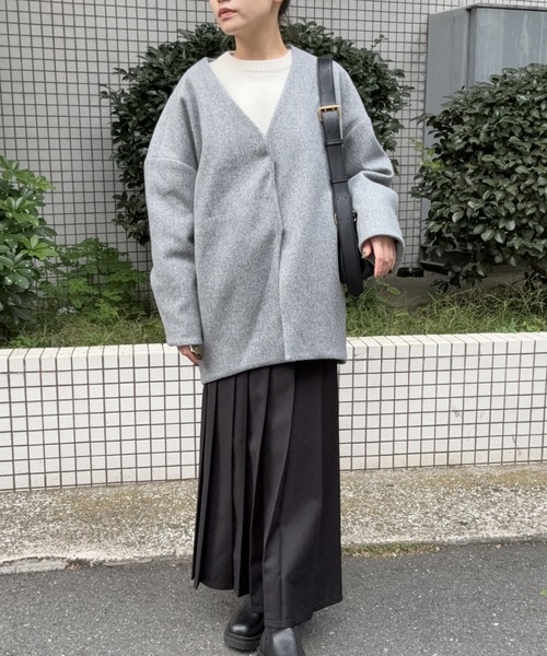 DRAW（ドロー）の「DRAW(ドロー) / フォームショートジャケット（ブルゾン・レディース・ブラック/グレー/ベージュ・MEDIUM/LARGE）」の14枚目の写真