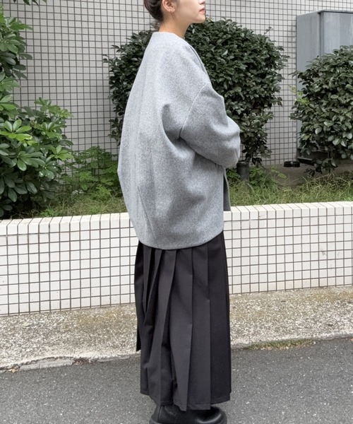 DRAW（ドロー）の「DRAW(ドロー) / フォームショートジャケット（ブルゾン・レディース・ブラック/グレー/ベージュ・MEDIUM/LARGE）」の17枚目の写真