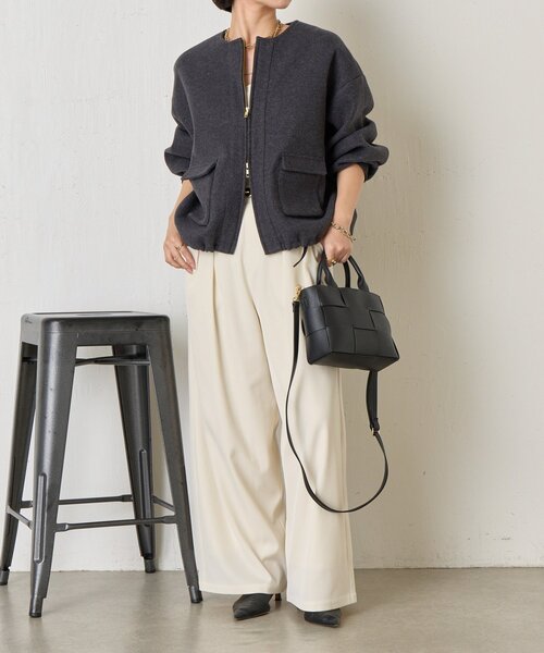 Jena espace merveilleuxウールライクファスナージャケット Jena espace merveilleux（ジェナ エスパスメルヴェイユ）の「ウール