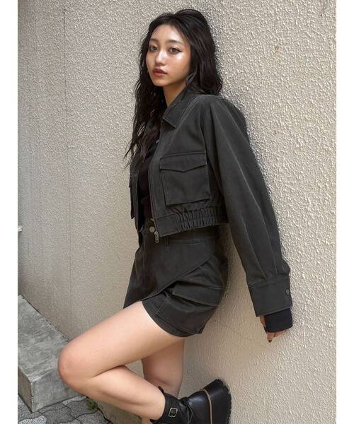 MURUA（ムルーア）の「【セットアップ対応】フェイクレザーショート