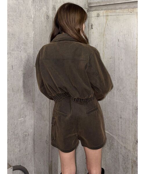 MURUA（ムルーア）の「【セットアップ対応】フェイクレザーショートフライトジャケット（ブルゾン・レディース・ブラウン/ブラック・FREE）」の18枚目の写真