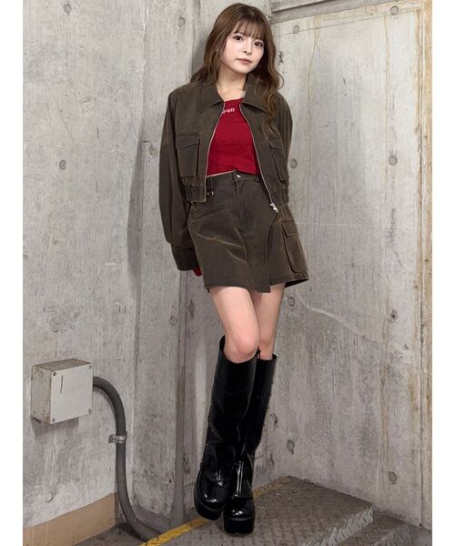 MURUA（ムルーア）の「【セットアップ対応】フェイクレザーショート