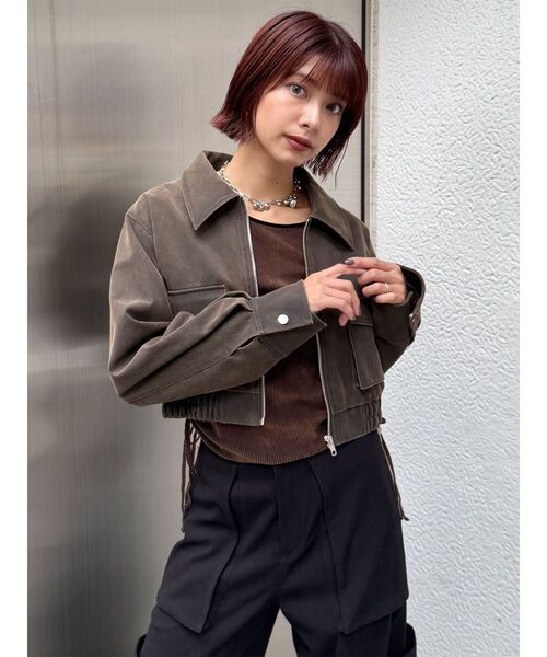 MURUA（ムルーア）の「【セットアップ対応】フェイクレザーショート