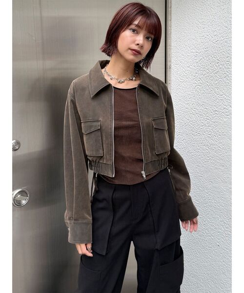 MURUA（ムルーア）の「【セットアップ対応】フェイクレザーショート