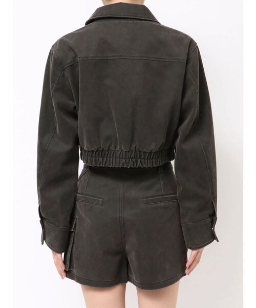 セットアップ対応】フェイクレザーショートフライトジャケット