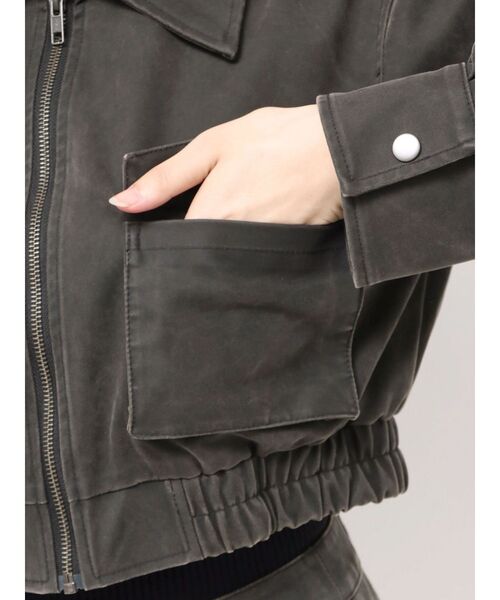 MURUA フェイクレザーショートフライトジャケットセットアップ セール】【セットアップ対応】フェイクレザーショートフライト