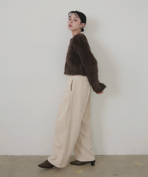 LIAN（リアン）の「ベロアタックワイドパンツ（スラックス・レディース・ブラック/ブラウン/アイボリー/ベージュ・FREE）」の21枚目の写真