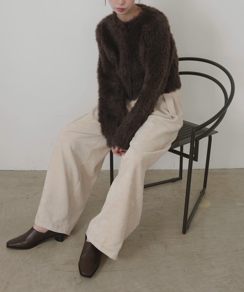 LIAN（リアン）の「ベロアタックワイドパンツ（スラックス・レディース・ブラック/ブラウン/アイボリー/ベージュ・FREE）」の20枚目の写真