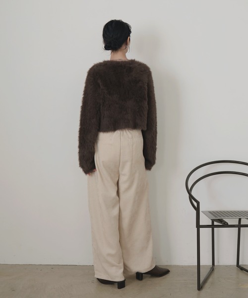LIAN（リアン）の「ベロアタックワイドパンツ（スラックス・レディース・ブラック/ブラウン/アイボリー/ベージュ・FREE）」の22枚目の写真