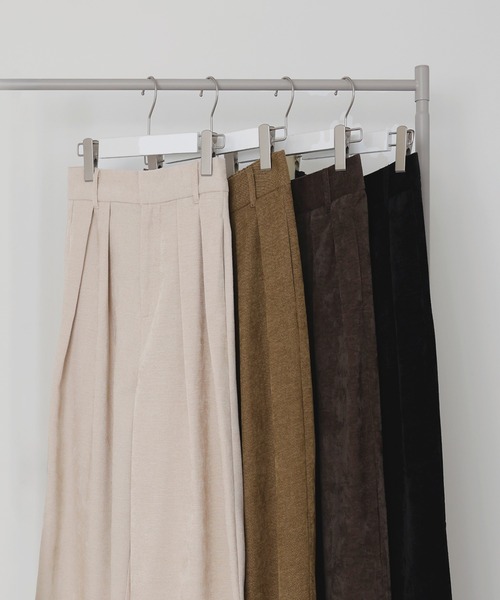 ベロアタックワイドパンツ（スラックス）｜LIAN（リアン）の