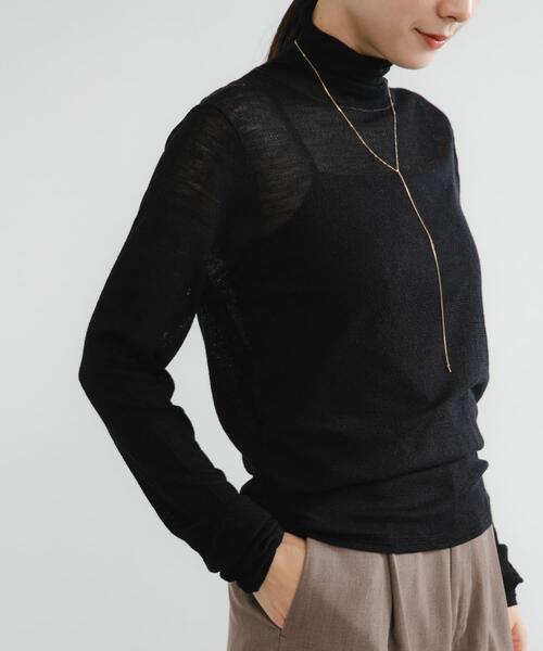 URBAN RESEARCH（アーバンリサーチ）の「new basic　LOA THERMAL TURTLEKNIT（ニット/セーター・レディース・ブラック/カーキ/オフホワイト・FREE）」の6枚目の写真