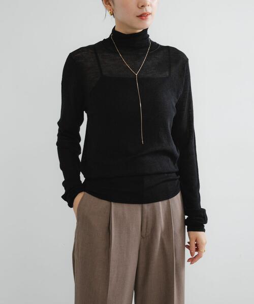 URBAN RESEARCH（アーバンリサーチ）の「new basic　LOA THERMAL TURTLEKNIT（ニット/セーター・レディース・ブラック/カーキ/オフホワイト・FREE）」の8枚目の写真