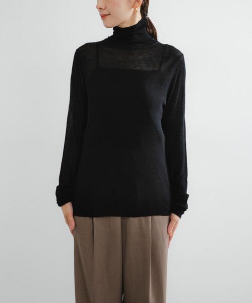 URBAN RESEARCH（アーバンリサーチ）の「new basic　LOA THERMAL TURTLEKNIT（ニット/セーター・レディース・ブラック/カーキ/オフホワイト・FREE）」の10枚目の写真