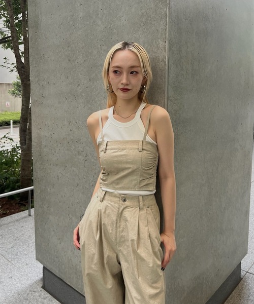 Ameri（アメリ）の「SAND LIKE BARE SET PANTS（その他パンツ・レディース・ブラウン/ベージュ・SMALL/MEDIUM）」の16枚目の写真