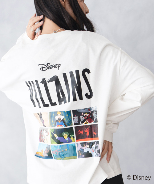 Disney(ディズニー)の「Disney VILLAINS ディズニー ヴィランズ ロングTシャツ ロンT(Tシャツ/カットソー・レディース・オフホワイト/ブラック・FREE)」の1枚目の写真