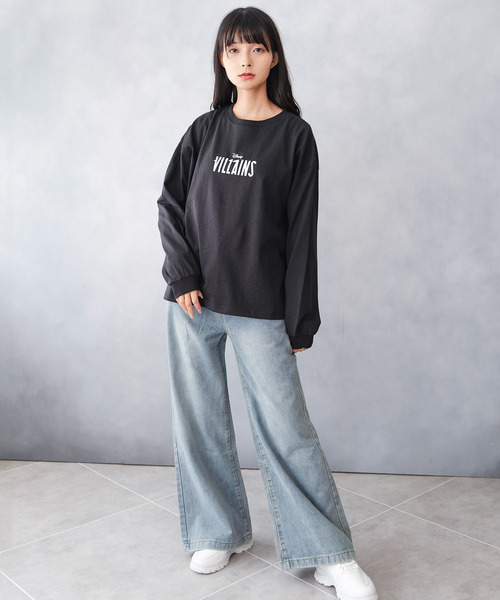 Disney(ディズニー)の「Disney VILLAINS ディズニー ヴィランズ ロングTシャツ ロンT(Tシャツ/カットソー・レディース・オフホワイト/ブラック・FREE)」の9枚目の写真