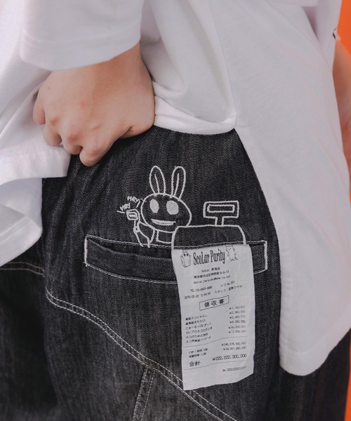 セール】353117：虚無ストアでお買い物 刺繍パンツ（デニムパンツ