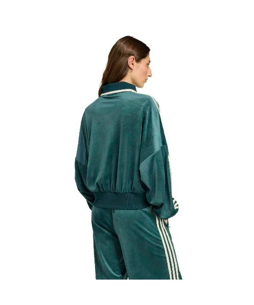 adidas(アディダス)の「adidas Originals adidas Originals × Liberty London Embossed Velvet Sweatshirt(アディダスオリジナルス アディダス オリジナルス × リバティ ロンドン エンボス加工 ベルベット スウェットシャツ)(スウェット・レディース・グリーン系・SMALL/MEDIUM/LARGE/X-SMALL)」の5枚目の写真