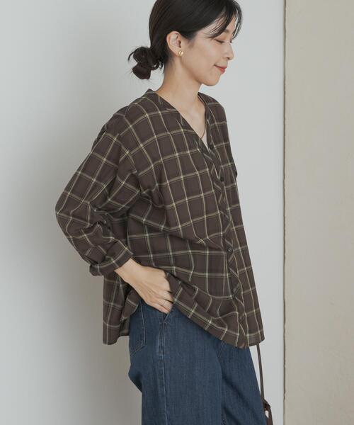 セール】チェックフレアブラウス（Tシャツ/カットソー）｜URBAN