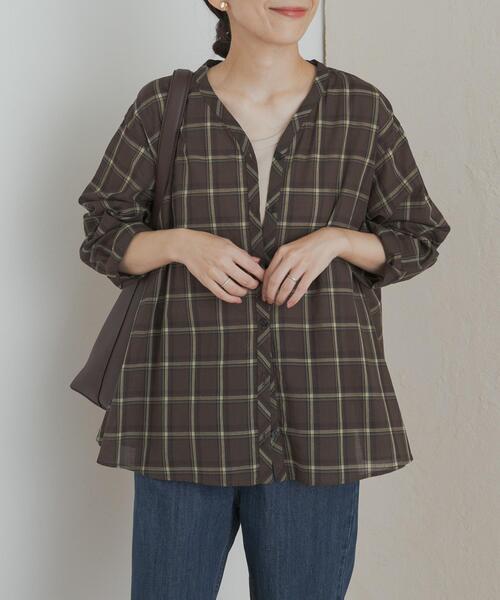 セール】チェックフレアブラウス（Tシャツ/カットソー）｜URBAN