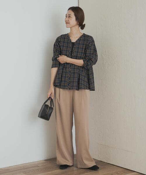 セール】チェックフレアブラウス（Tシャツ/カットソー）｜URBAN