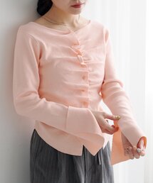 Kastane | 【お気に入り2万人突破！/8色展開】フロントギャザーニットカーディガン(ニット/セーター)