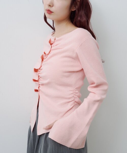 セール】【お気に入り2万人突破！/8色展開】フロントギャザーニット