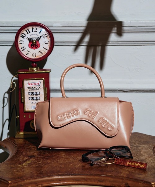 ANNA SUI NYC(アナ スイ エヌ ワイ シー)の「ANNA SUI NYC/アナ スイ エヌワイシー/ウェーブハンドバッグ(トートバッグ・レディース・ブラック/ピンク/レッド・F)」の1枚目の写真