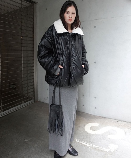 CORNERS(コーナーズ)の「コーデを考えなくていい、主役アウター。ビンテージプリントフェイクレザーブルゾン(ダウンジャケット/コート・レディース・アイボリー/ブラック/ブラウン・M)」の6枚目の写真