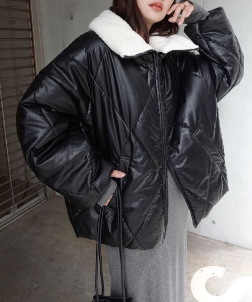 CORNERS(コーナーズ)の「コーデを考えなくていい、主役アウター。ビンテージプリントフェイクレザーブルゾン(ダウンジャケット/コート・レディース・アイボリー/ブラック/ブラウン・M)」の8枚目の写真