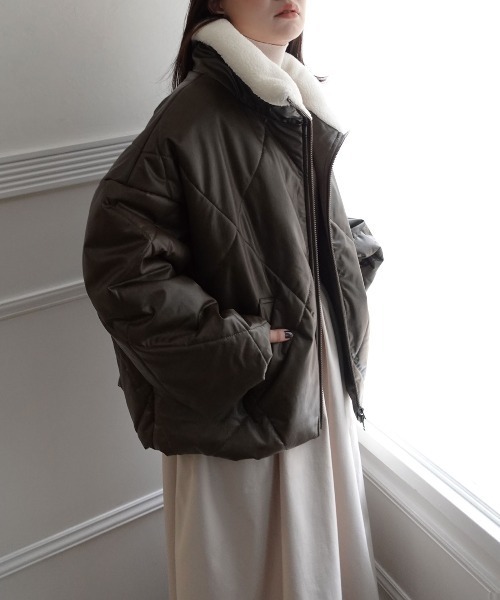 CORNERS(コーナーズ)の「コーデを考えなくていい、主役アウター。ビンテージプリントフェイクレザーブルゾン(ダウンジャケット/コート・レディース・アイボリー/ブラック/ブラウン・M)」の13枚目の写真