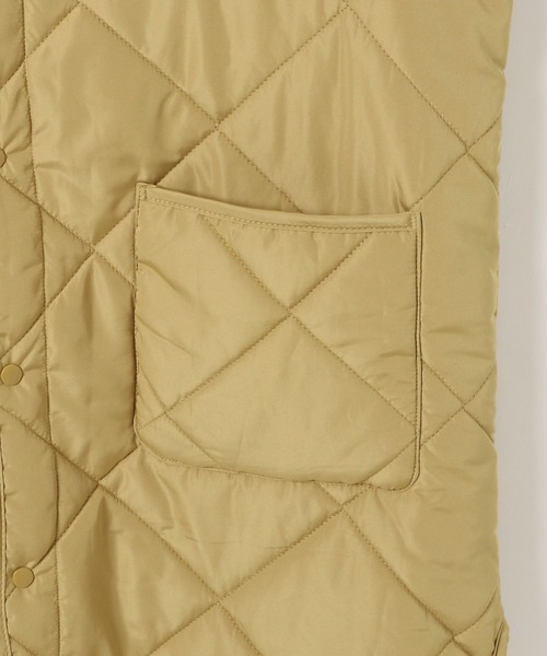 セール】【家事や在宅ワークにも】裏ボアキルトロングベスト / 587528