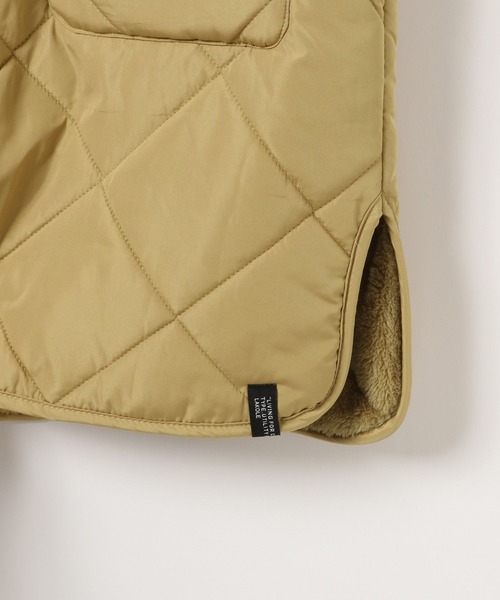 セール】【家事や在宅ワークにも】裏ボアキルトロングベスト / 587528