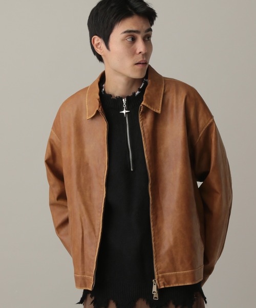 V2(ブイツー)の「V2/Vintage レザージャケット(ブルゾン・メンズ・ブラウン・MEDIUM/LARGE)」の6枚目の写真