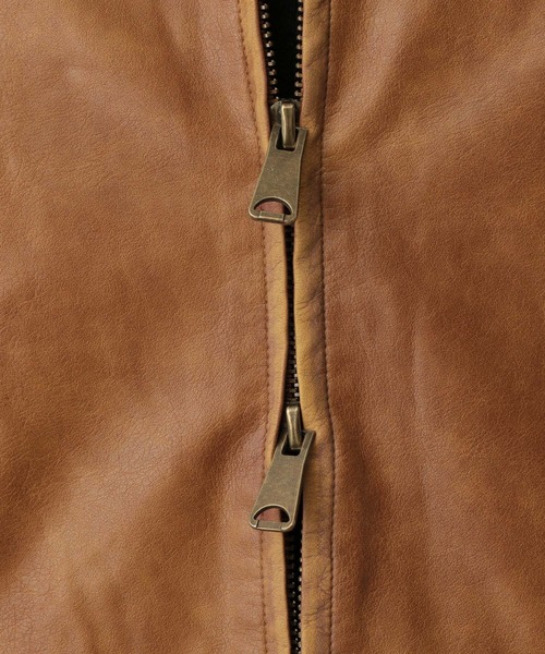 【最終価格】litmus vintage レザーブルゾン レザージャケット ラグスタイル LUXSTYLE エコレザーA－2ブルゾン/レザージャケット