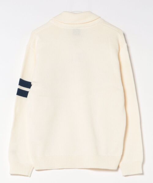 ニューエラゴルフ　ショールカラーニットホワイト NEW ERA GOLF/ニューエラゴルフ ショールカラーニット セーター